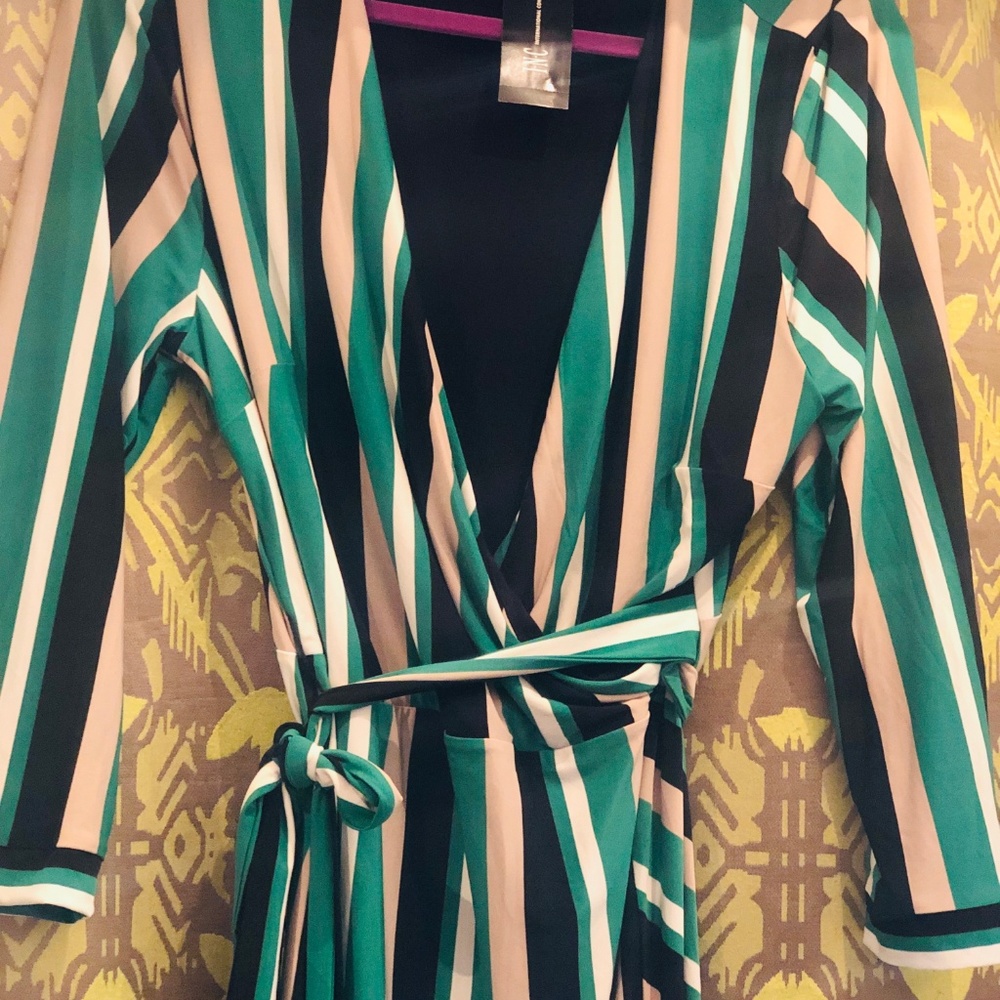 INC Concepts wrap dress with side tie - Picture 3 of 5